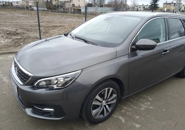 Peugeot 308 cena 58900 przebieg: 43800, rok produkcji 2020 z Września małe 172